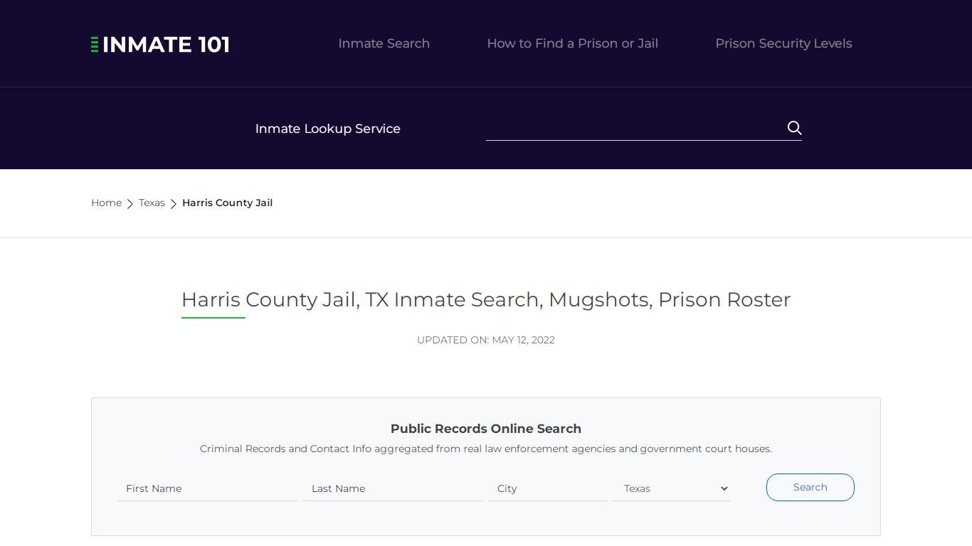 Harris County Jail, TX Inmate Search, Mugshots, Prison ...